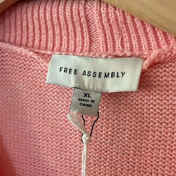 Free Assembly|Bubblegum pink sweater knit midi dress,half zip•Cotton,wool blend• - Picture 10 of 13